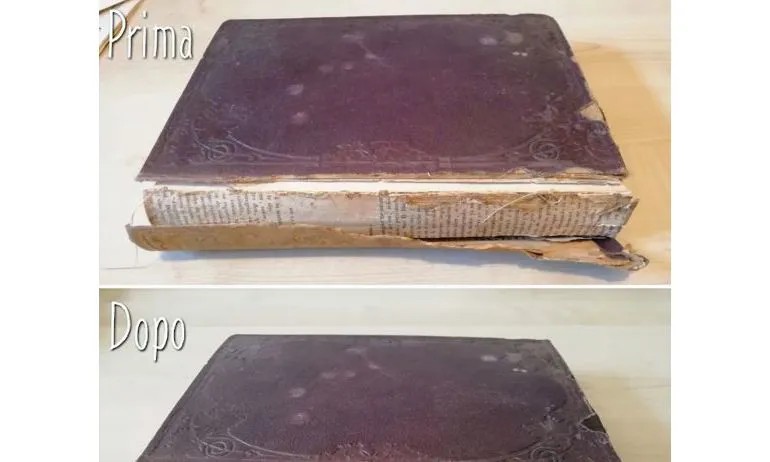 Restauro libri antichi prima e dopo